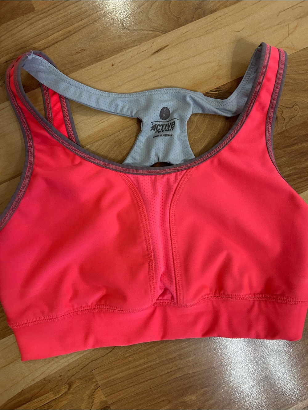 Old Navy coral sports bra with racerback